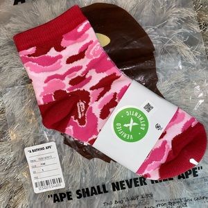 Pink camo Bape socks